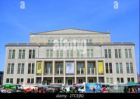 Opéra dans le centre de Leipzig, Saxe Banque D'Images