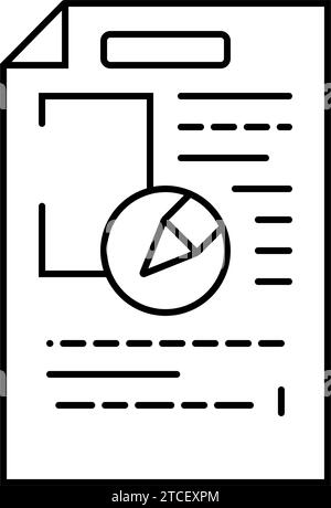 modification de l'illustration vectorielle d'icône de ligne de rédacteur technique de contenu Illustration de Vecteur