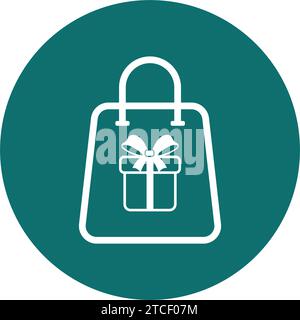 Boîte cadeau icône Noël cadeau sticker Vector Illustration de Vecteur