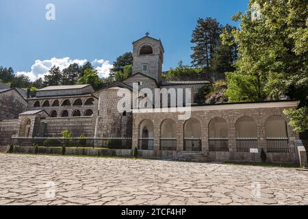 Monastère de la Nativité de la Sainte mère à Cetinje, Monténégro. Banque D'Images