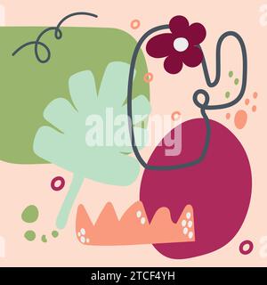 Illustration vectorielle de fond dessiné à la main en couleur Illustration de Vecteur