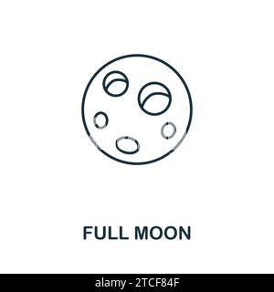 Icône pleine lune. Un élément simple de la collection de sommeil de puits. Icône Creative Full Moon pour la conception Web, les modèles, les infographies et bien plus encore Illustration de Vecteur