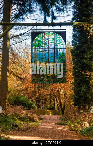 Vitrail, Forest of Dean sculpture Trail, Gloucestershire, Royaume-Uni Banque D'Images