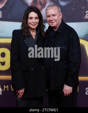 Munich, Allemagne. 12 décembre 2023. Iris Berben, actrice, et Joachim Krol, acteur, assistent à la première mondiale du film « 791 KM ». Crédit : Sven Hoppe/dpa/Alamy Live News Banque D'Images