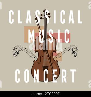 Brochure colorée de concert de musique classique vecteur Illustration de Vecteur