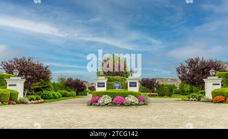 entrée à l'étang des évêques à southampton, ny Banque D'Images