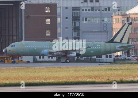 Der Airbus A320-271N A20N der Fluglinie Tigerair Taiwan mit der Registrierung D- MSN : 11533 Rollt am Flughafen Hamburg Finkenwerder EDHI/XFW. Hamburg Hamburg Deutschland *** l'Airbus A320 271N A20N de la compagnie Tigerair Taiwan immatriculée D MSN 11533 circule à Hamburg Finkenwerder Airport EDHI XFW Hamburg Hamburg Allemagne Banque D'Images