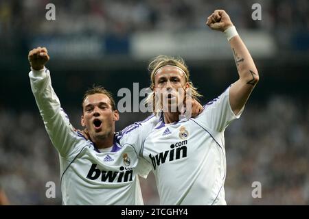 Madrid, 7 mai 2008. Journée 35 de la Ligue. Real Madrid - Barcelone. Photo : Ignacio Gil.. Archdc. Crédit : Album / Archivo ABC / Ignacio Gil Banque D'Images