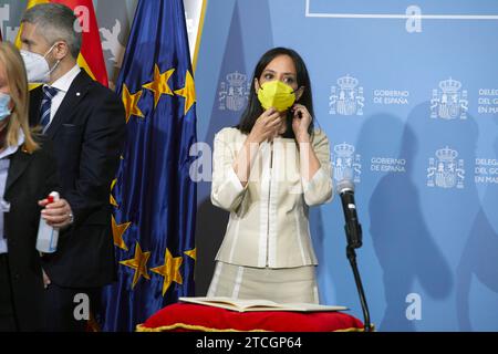 Madrid, 03/31/2021. Siège de la délégation gouvernementale dans la Communauté de Madrid. Mercedes González prend ses fonctions en tant que déléguée du gouvernement, en remplacement de José Manuel Franco. Carmen Calvo (vice-présidente du gouvernement), Fernando Grande Marlaska (ministre de l'intérieur), Isabel Díaz Ayuso (présidente de la CAM), José Luis Martínez Almeida (maire de Madrid) et diverses personnalités politiques telles que Pepu Hernández ou Ángel Gabilondo sont présents. Photo : Guillermo Navarro. ARCHDC. Crédit : Album / Archivo ABC / Guillermo Navarro Banque D'Images