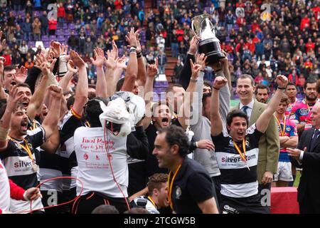 Valladolid, 04/17/2016. Finale de la King's Rugby Cup, entre vrac quesos Entrepinares et El Salvador. Photo Fernando Blanco Archdc. Crédit : Album / Archivo ABC / Fernando Blanco Banque D'Images