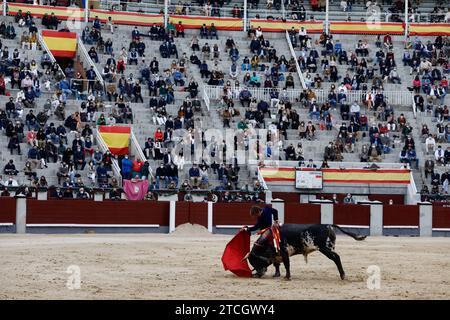 Madrid, 05/02/2021. Arène Las Ventas. Fête de la tauromachie le jour de la Communauté de Madrid. Le festival a réuni les droitiers Enrique Ponce, Julián López El Juli, José María Manzanares, Miguel Ángel Perera, Paco Ureña et le rejoneador Diego Ventura. Photo : Guillermo Navarro. ARCHDC. Crédit : Album / Archivo ABC / Guillermo Navarro Banque D'Images