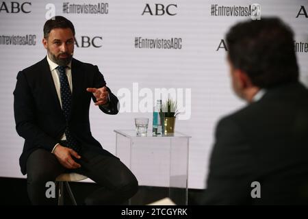 Madrid, 04/27/2021. Entretien à la maison ABC avec le leader de Vox, Santiago Abascal. Photo : Jaime García. Archdc. Crédit : Album / Archivo ABC / Jaime García Banque D'Images