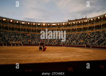 Madrid, 05/02/2021. Arène Las Ventas. Fête de la tauromachie pour mai 2, un jour férié dans la Communauté de Madrid. C’est la première corrida après que la plaza ait été fermée pendant plus d’un an en raison de la pandémie de Covid. Les toreros sont présents : Diego Ventura, Enrique Ponce, Julián López EL Juli, José María Manzanares, Miguel Angel Perera, Paco Ureña et Guillermo García. Photo : Guillermo Navarro. ARCHDC. Crédit : Album / Archivo ABC / Guillermo Navarro Banque D'Images