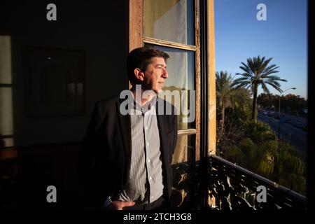 Séville, 12/01/2021. Entretien avec Juan Marín, vice-président de la Junta de Andalucía, au Palacio de San Telmo. Photo : Vanessa Gómez. ARCHSEV. Crédit : Album / Archivo ABC / Vanessa Gómez Banque D'Images