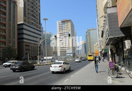 Centre-ville d'Al Khan à Sharjah, Émirats arabes Unis. Banque D'Images