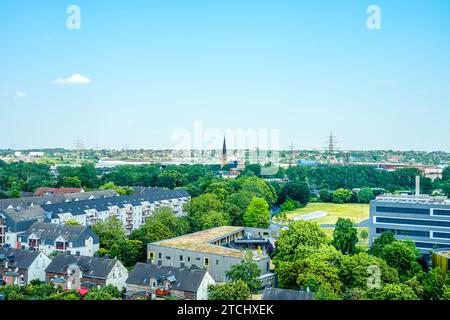 Vue sur Mühlheim an der Ruhr. Ville dans la région de la Ruhr. Banque D'Images