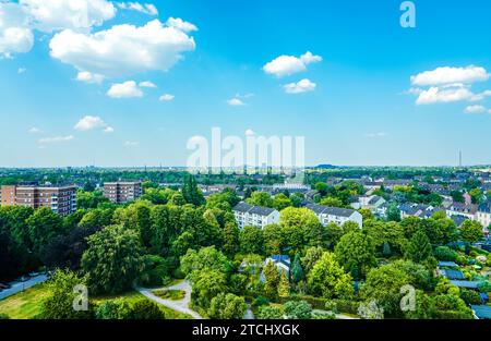 Vue sur Mühlheim an der Ruhr. Ville dans la région de la Ruhr. Banque D'Images