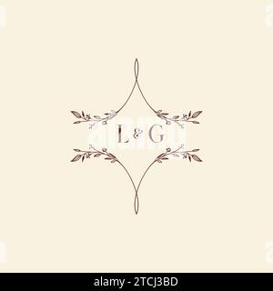 Lettres initiales du logo de mariage LG dans un design professionnel de haute qualité qui s'imprimera bien sur tous les supports d'impression Illustration de Vecteur
