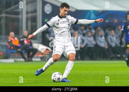 Milan, Italie - décembre 12 2023 - Champions League - Inter-Real Sociedad - martin zubimendi Real sociedad crédit : Kines Milano/Alamy Live News Banque D'Images