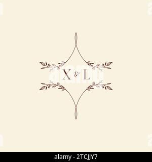 Lettres initiales de logo de mariage XL dans la conception professionnelle de haute qualité qui imprimera bien sur tous les supports d'impression Illustration de Vecteur