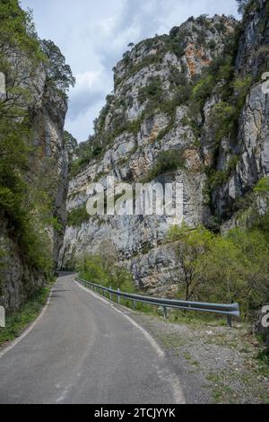 Les gorges de Binies, Foz de Binies dans la vallée de Veral, Huesca, Aragon, Espagne Banque D'Images