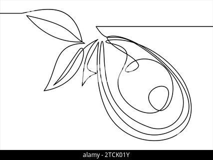 Dessin au trait continu de l'avocat. illustration Illustration de Vecteur