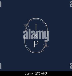 Lettres initiales de logo de mariage IP dans la conception professionnelle de haute qualité qui imprimera bien sur tous les supports d'impression Illustration de Vecteur