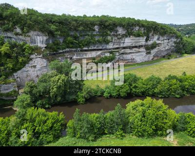 La Roque St. Christophe France drone , aérien , vue aérienne Banque D'Images