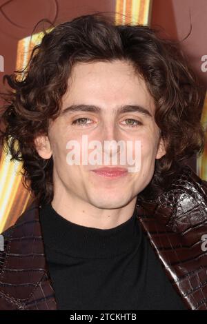 Timothee Chalamet 12/10/2023 première de 'Wonka' à Los Angeles au Regency Village Theatre à Los Angeles, CA. Photo par I. Hasegawa / HNW / Picturelux Banque D'Images