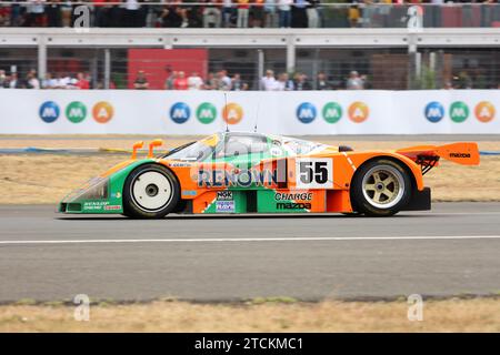 2023 le Mans Legends Parade - vainqueur 1991 Mazda 787B. Banque D'Images