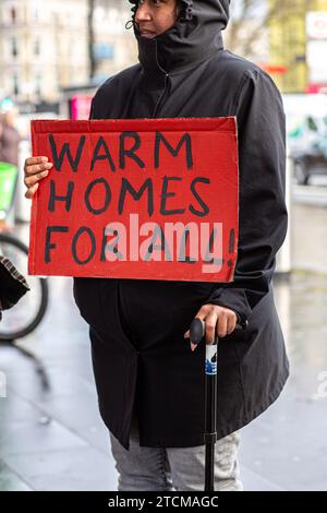 Manifestation des locataires au sujet des maisons chaudes pour tous à Londres, Royaume-Uni Banque D'Images