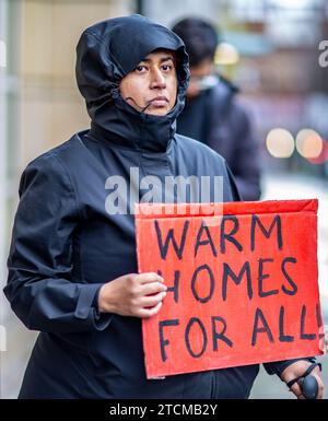 Manifestation des locataires au sujet des maisons chaudes pour tous à Londres, Royaume-Uni Banque D'Images