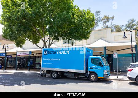 Australia Post Startrack véhicule à Wagga Wagga, Startrack sont le bras de livraison de colis de Australia Post, NSW, Australie Banque D'Images