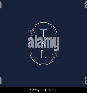 Lettres initiales de logo de mariage TL dans la conception professionnelle de haute qualité qui imprimeront bien sur tous les supports d'impression Illustration de Vecteur