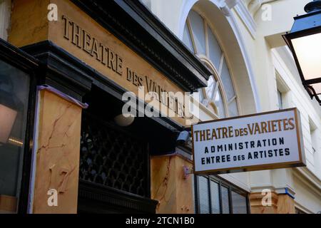Passages couverts de Paris, situés dans le 2ème arrondissement entre le boulevard Montmartre au nord et la rue Saint-Marc au sud, paris Banque D'Images