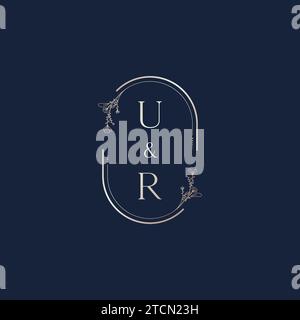 UR lettres initiales de logo de mariage dans la conception professionnelle de haute qualité qui imprimera bien à travers tous les supports d'impression Illustration de Vecteur