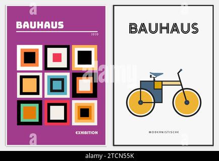 Contient Art abstrait dans le style bauhaus, Art moderne décoratif, Illustration de Vecteur