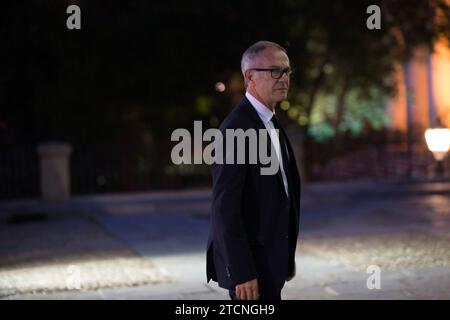 Madrid, 03/04/2020. Les rois d'Espagne, Felipe VI et Doña Letizia, assistent aux funérailles de Plácido Arango. Photo : Ángel de Antonio. ARCHDC. Crédit : Album / Archivo ABC / Ángel de Antonio Banque D'Images