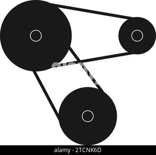 conception de symbole d'illustration de vecteur de courroie de moteur Illustration de Vecteur