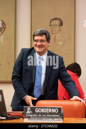 Madrid, 03/05/2020. Comparution du ministre de l’inclusion, de la sécurité sociale et des migrations, José Luis Escrivá, devant la Commission de suivi et d’évaluation des accords du Pacte de Tolède. Photo : Ignacio Gil. ARCHDC. Crédit : Album / Archivo ABC / Ignacio Gil Banque D'Images