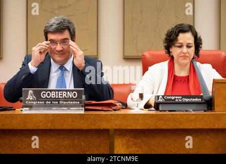 Madrid, 03/05/2020. Comparution du ministre de l’inclusion, de la sécurité sociale et des migrations, José Luis Escrivá, devant la Commission de suivi et d’évaluation des accords du Pacte de Tolède. Photo : Ignacio Gil. ARCHDC. Crédit : Album / Archivo ABC / Ignacio Gil Banque D'Images