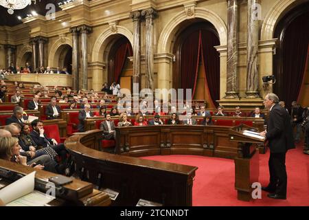 Barcelone, 01/04/2020. Session plénière au Parlement de Catalogne photo : PEP Dalmau. Archdc. Crédit : Album / Archivo ABC / PEP Dalmau Banque D'Images