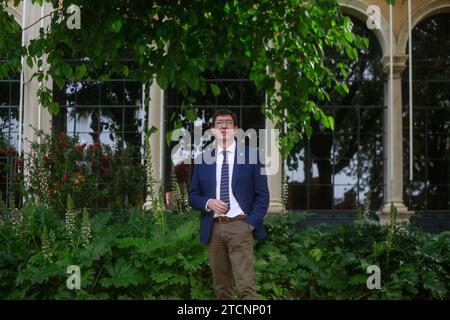 Séville, 04/14/2020. Entretien avec Juan Marín vice-président de la Junta de Andalucía, au Palais San Telmo. Photo : Vanessa Gómez ARCHSEV. Crédit : Album / Archivo ABC / Vanessa Gómez Banque D'Images