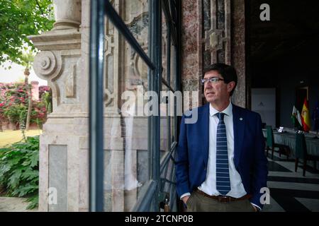 Séville, 04/14/2020. Entretien avec Juan Marín vice-président de la Junta de Andalucía, au Palais San Telmo. Photo : Vanessa Gómez ARCHSEV. Crédit : Album / Archivo ABC / Vanessa Gómez Banque D'Images