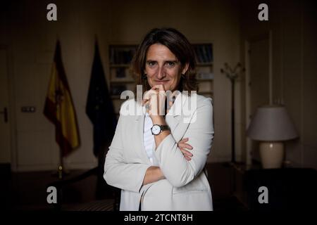 Madrid, 10/27/2022. Entretien avec Teresa Ribera, troisième vice-présidente et ministre de la transition écologique et du défi démographique. Photo : Ángel de Antonio. ARCHDC. Crédit : Album / Archivo ABC / Ángel de Antonio Banque D'Images