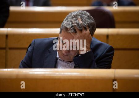 Madrid, 09/20/2022. Séance plénière du Sénat avec l'intervention de José Luis Escrivá, ministre espagnol de l'inclusion, de la sécurité sociale et des migrations. Photo : Ángel de Antonio. ARCHDC. Crédit : Album / Archivo ABC / Ángel de Antonio Banque D'Images