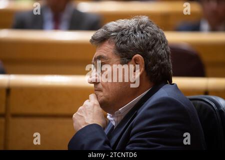 Madrid, 09/20/2022. Séance plénière du Sénat avec l'intervention de José Luis Escrivá, ministre espagnol de l'inclusion, de la sécurité sociale et des migrations. Photo : Ángel de Antonio. ARCHDC. Crédit : Album / Archivo ABC / Ángel de Antonio Banque D'Images