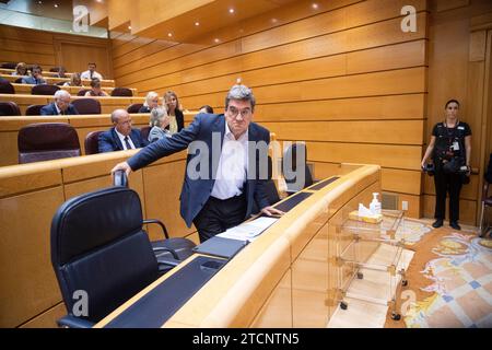 Madrid, 09/20/2022. Séance plénière du Sénat avec l'intervention de José Luis Escrivá, ministre espagnol de l'inclusion, de la sécurité sociale et des migrations. Photo : Ángel de Antonio. ARCHDC. Crédit : Album / Archivo ABC / Ángel de Antonio Banque D'Images