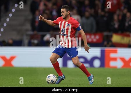 Madrid, Espagne. 13 décembre 2023. Koke de l'Atletico Madrid lors du match de l'UEFA Champions League au stade métropolitain Civitas, Madrid. Le crédit photo devrait se lire : Jonathan Moscrop/Sportimage crédit : Sportimage Ltd/Alamy Live News Banque D'Images