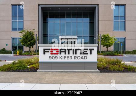 Siège de Fortinet à Sunnyvale, Californie, États-Unis Banque D'Images
